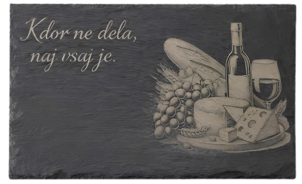 Postrežna deska Kdor ne dela, naj vsaj je.