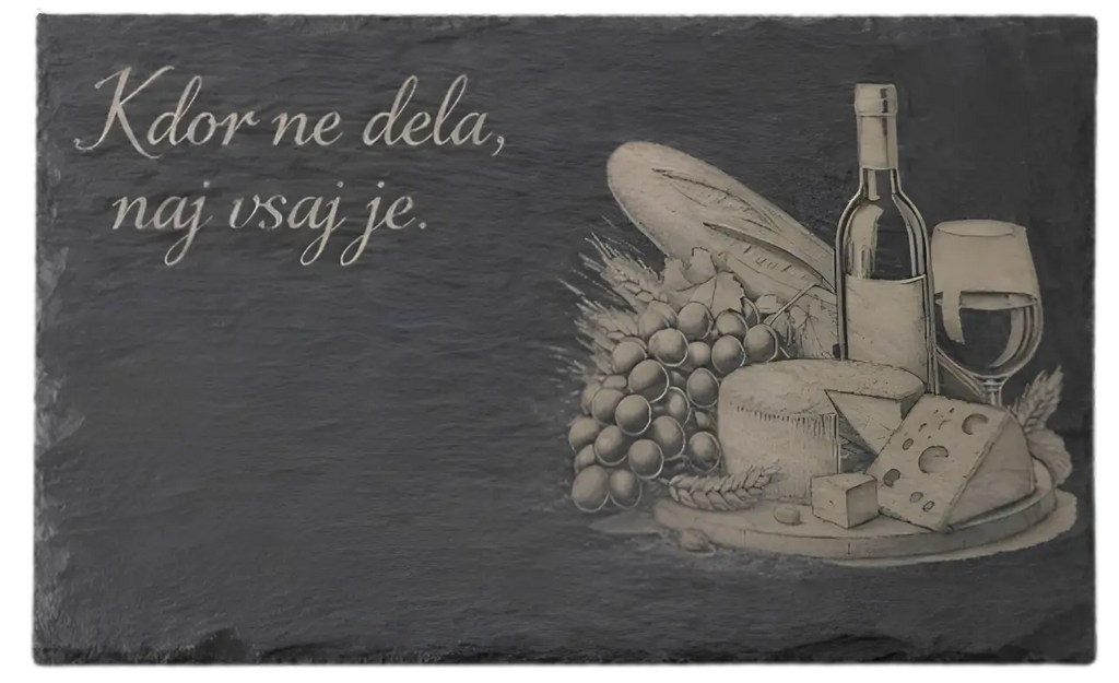 Postrežna deska Kdor ne dela, naj vsaj je.