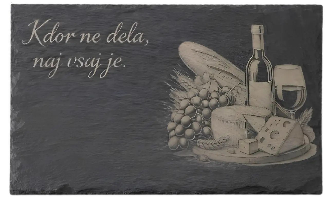Postrežna deska Kdor ne dela, naj vsaj je.