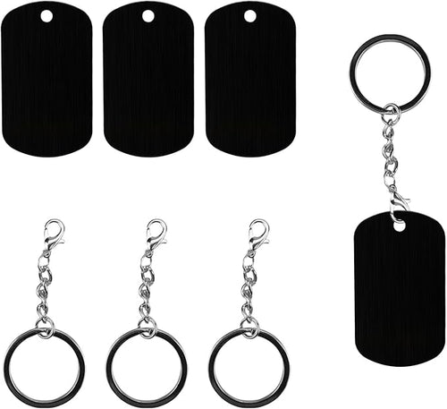 Črn kovinski obesek brez gravure