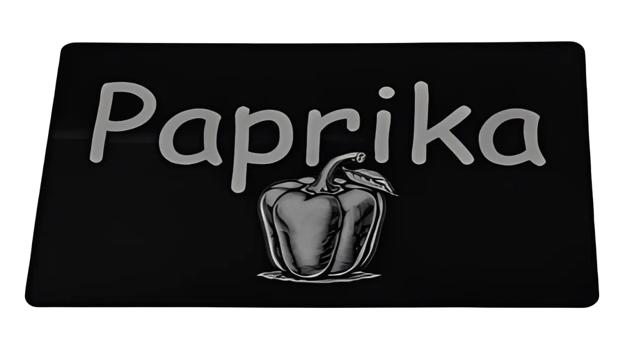 vrtna tablica Paprika z gravirano ilustracijo paprike za označevanje zelenjave.