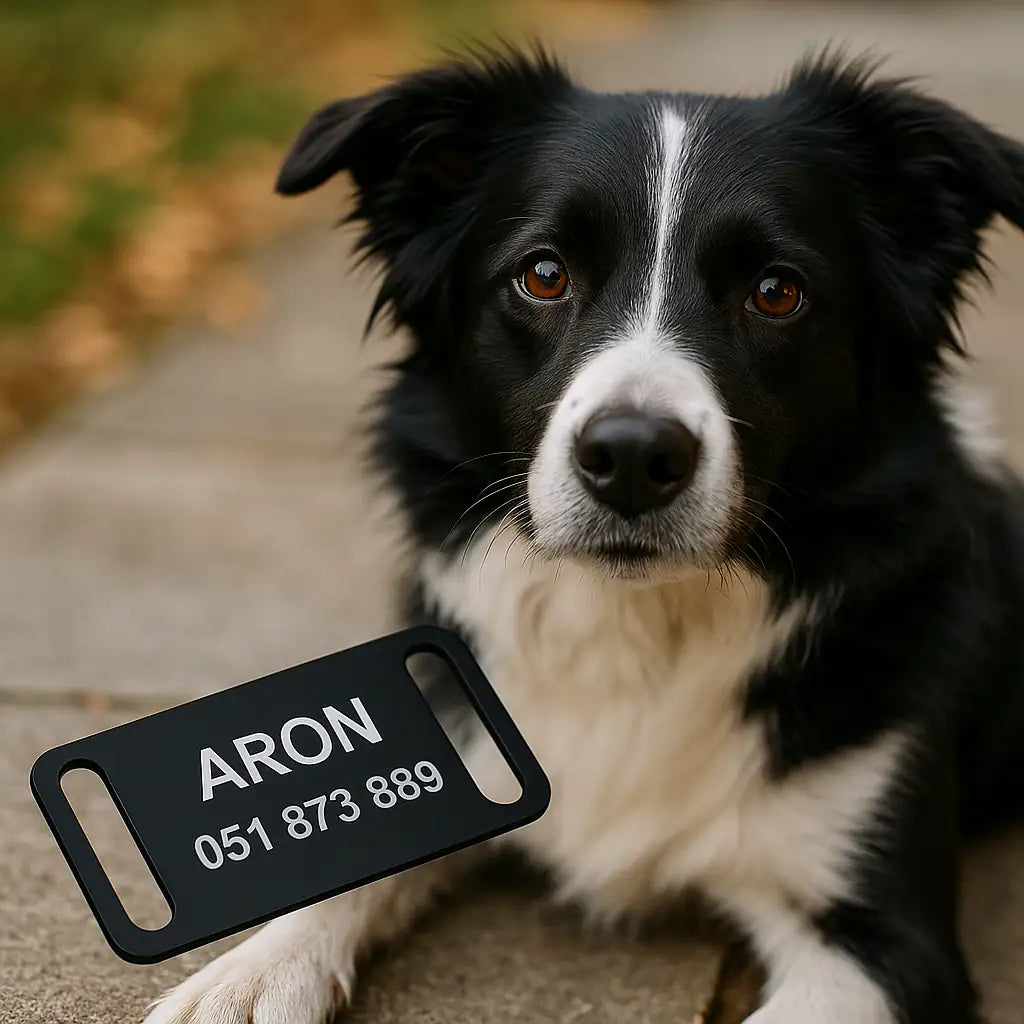 Personalized Dog Tag Keychain – Custom Engraved Pet ID