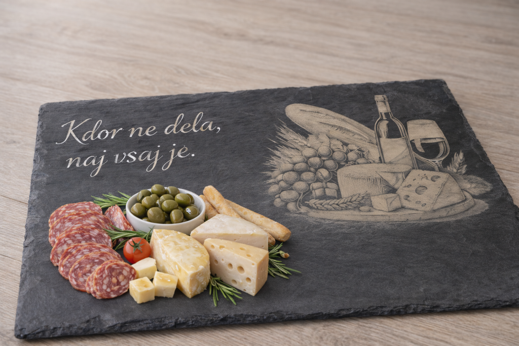 Postrežna deska Kdor ne dela, naj vsaj je.